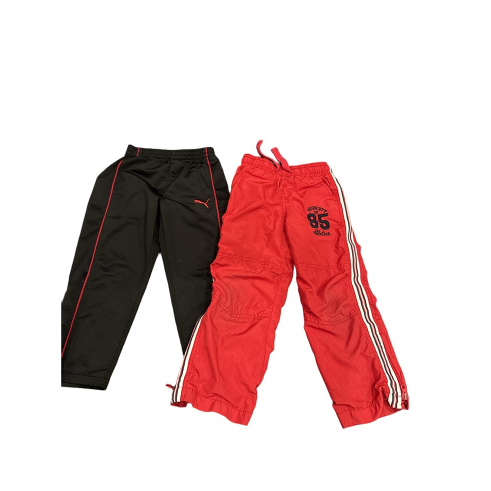 OshKosh B’gosh & Puma Boys’ Athletic Pants Bundle Size 4 Red Black Polyester At